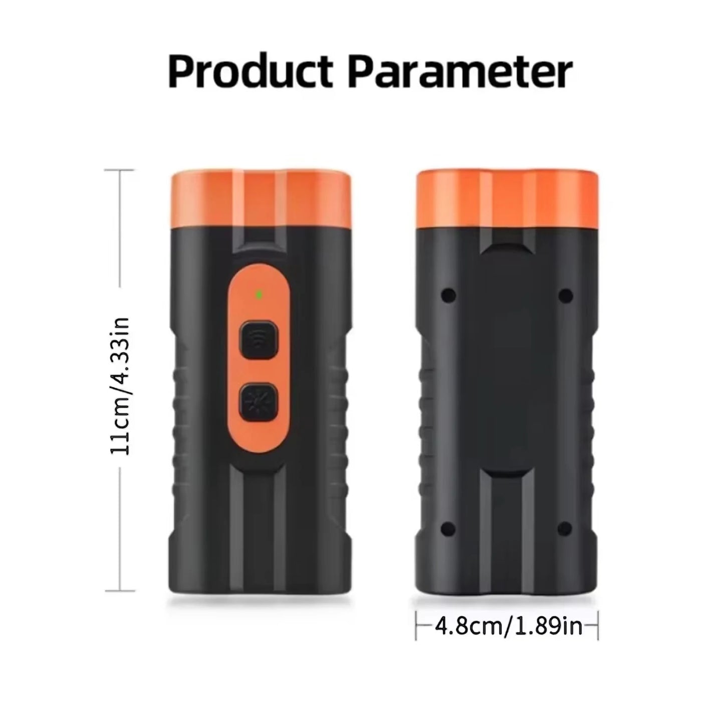 2025 Dual Head Ultrasonic Dog Repeller USB Rechargeable Dog Training Device High-Power Anti Bark Device with LED Flashlight